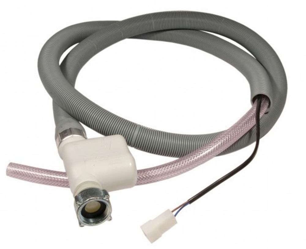 Шланг наливной (заливной) с аквастопом для стиральной/посудомоечной машины Indesit/Ariston - 372679, одна фишка