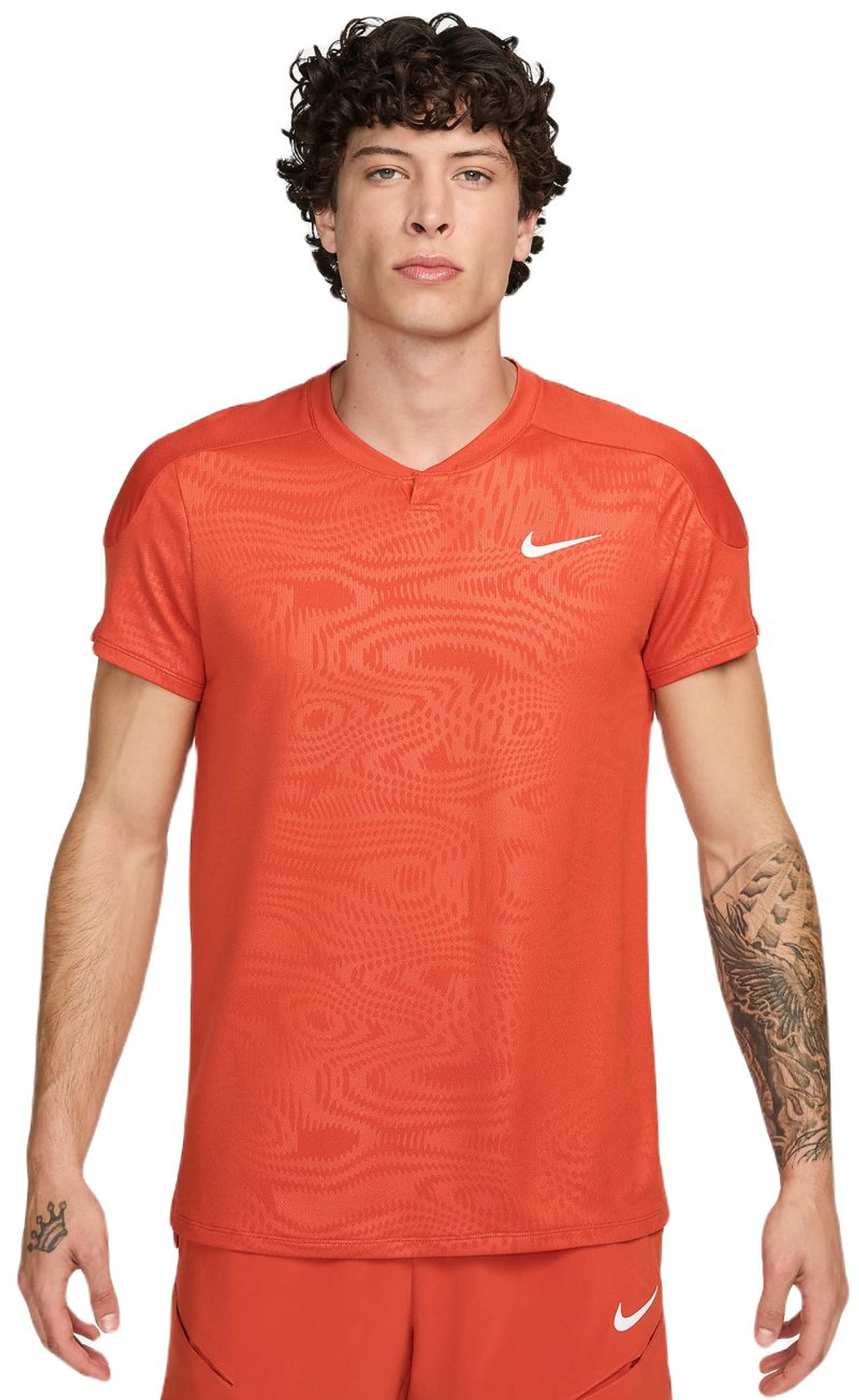 Теннисная футболка Nike Court Dri-Fit Slam RG Tennis Top - rust factor/white