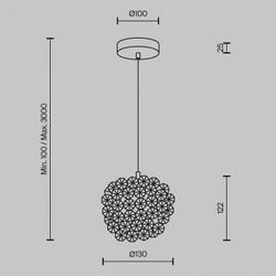 Подвесной светильник Maytoni Adamant MOD487PL-01BS