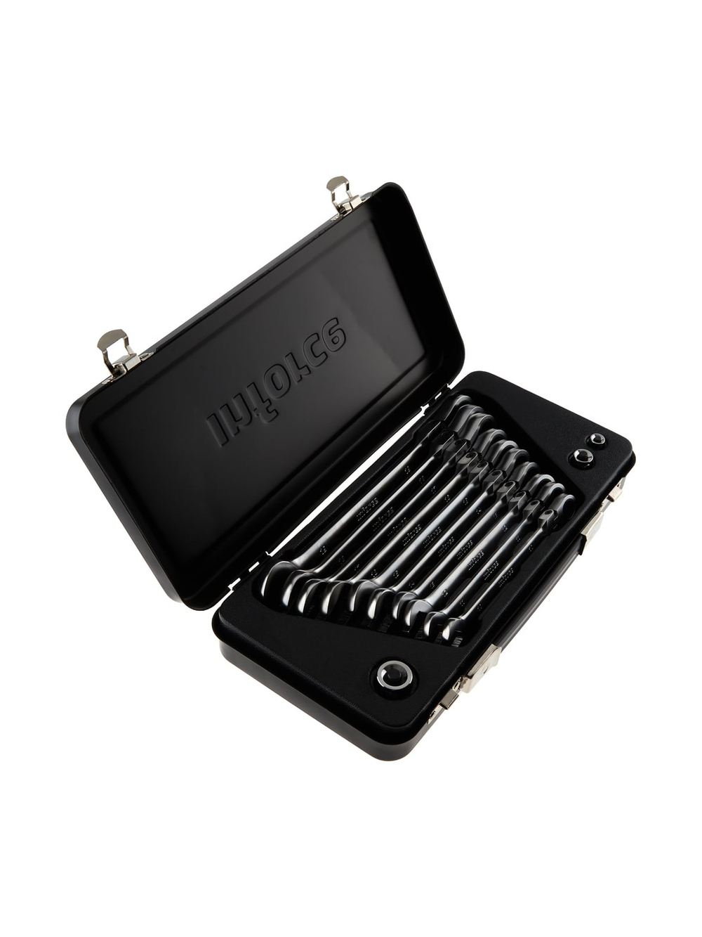 Набор комбинированных шарнирных ключей с трещоткой 13 предметов Inforce, Сталь Cr-V, 10-19мм, 06-05-53