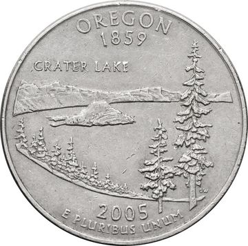 25 центов (1/4 доллара, квотер) 2005 США «Штат Орегон» (P)