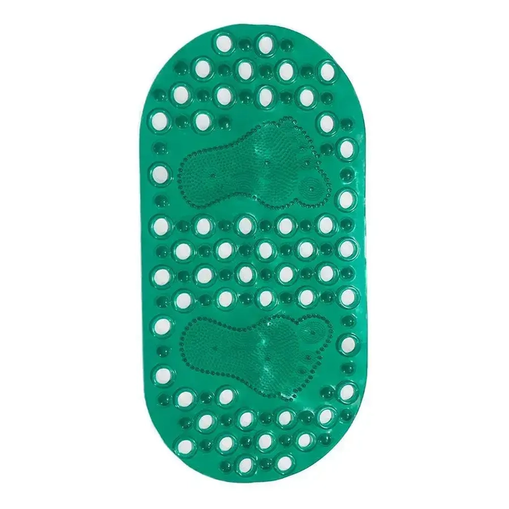 Коврик противоскользящий в ванную Массажный 66см, зеленый