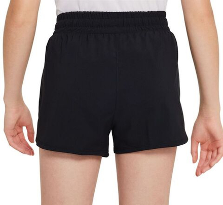 Детские шорты Nike Dri-Fit One High-Waisted Woven Training Shorts - black/white - Black
