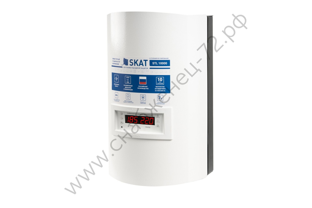 Skat STL 10000 исп. Н, стабилизатор сетевого напряжения, настенный, 220 В 10000 ВА, Uвх. 120-280 В