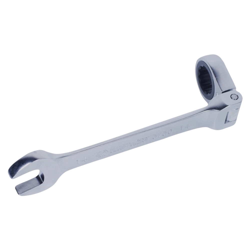 Ключ трещоточный комбинированный с шарниром 14 мм KING TONY 373014M