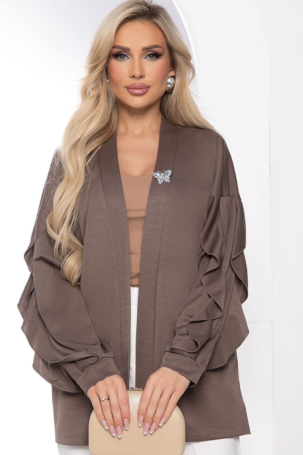 Жакет "Баттерфляй" (кофе) Б8438 LT Collection