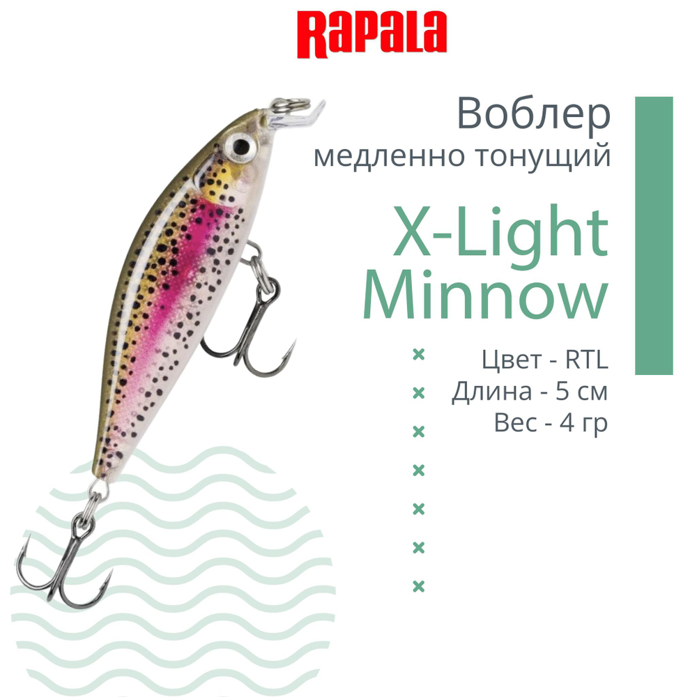 Воблер RAPALA X-Light Minnow 05 /FT