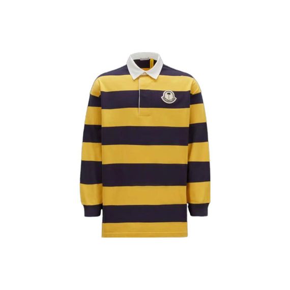 Moncler x Palm Angels Striped Long Sleeve Polo Shirt Logo Polo