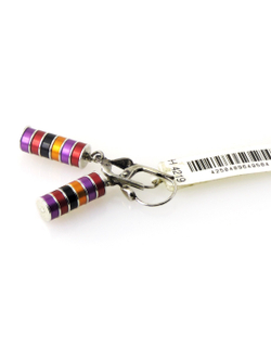 4219 Серьги с цветными металлическими цилиндрами - Parfum.cash