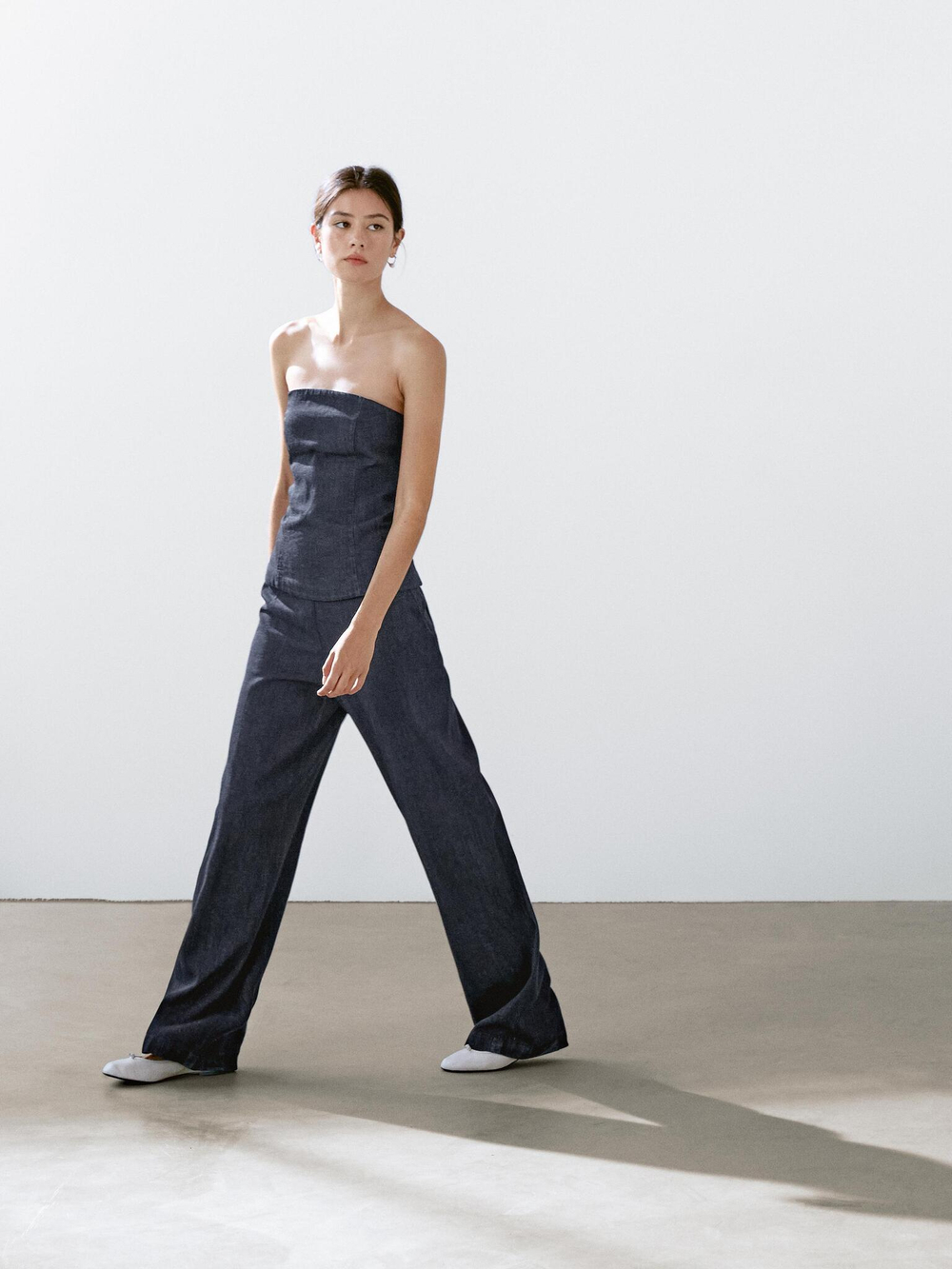 Massimo Dutti Джинсы-бананы, темно-серый