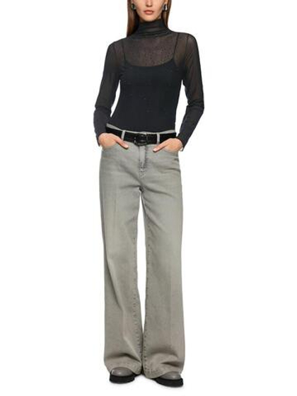 Marc Cain Водолазка прозрачная расшитая стразами