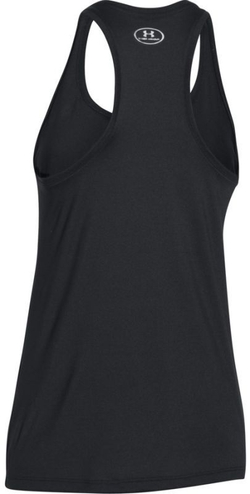 Женский топ теннисный Under Armour Tech Tank - black/metallic silver