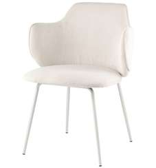 Стул обеденный Eira вельвет белый
