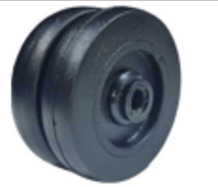 Колесо сдвоенное PLG-K 109, d49мм, черный