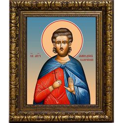 Македон Иллирийский мученик. Икона на холсте.