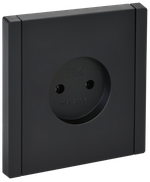 FORTE&PIANO Розетка 1-местная без заземления без защитных шторок винтовое крепление 10А FP118 черный IEK