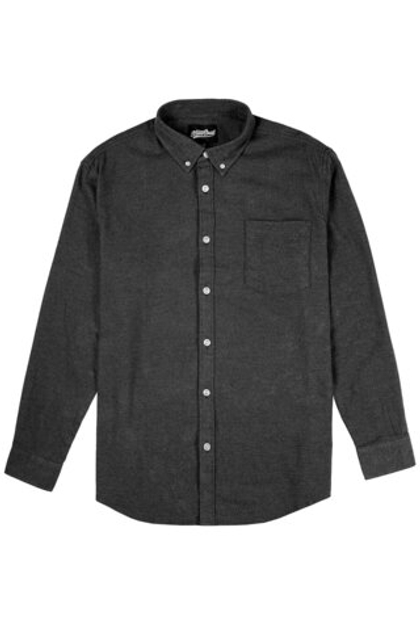 Рубашка фланелевая однотонная серая