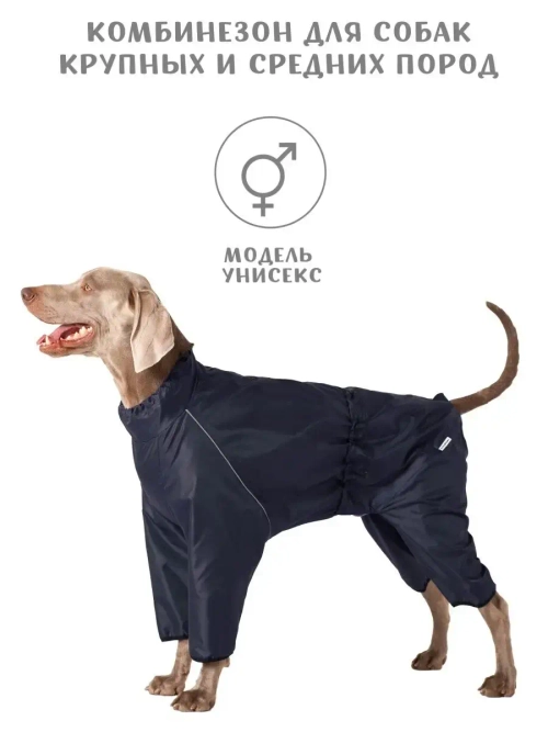 Комбинезон дождевик для собак средних и крупных пород