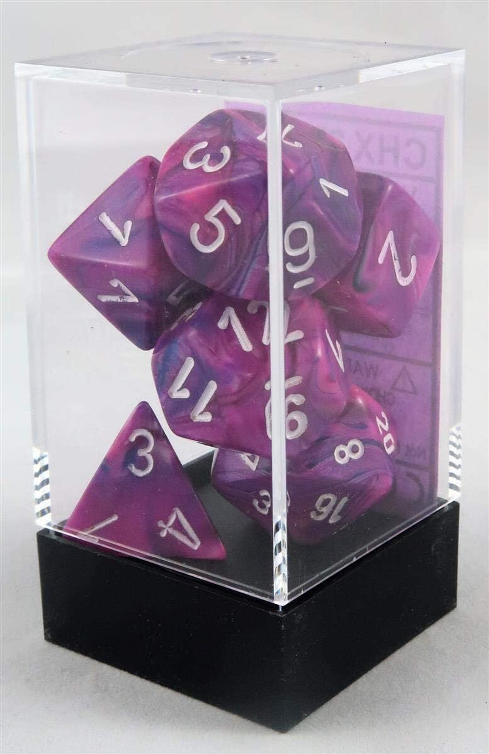 Chessex 7-dice set Fest Violet/White