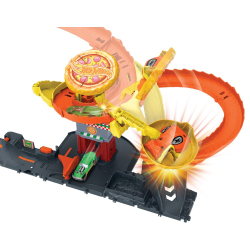 Hot Wheels - Крутящаяся пицца Спиральный автотрек Атака Кобры + машинка HTN81 / артикул   HTN81  / GTIN 194735195121