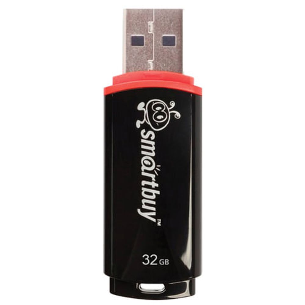 Флеш-диск 32 GB, SMARTBUY Crown, USB 2.0, черный, SB32GBCRW-K