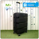 Средний чемодан Mironpan 95, Черный, с расширителем