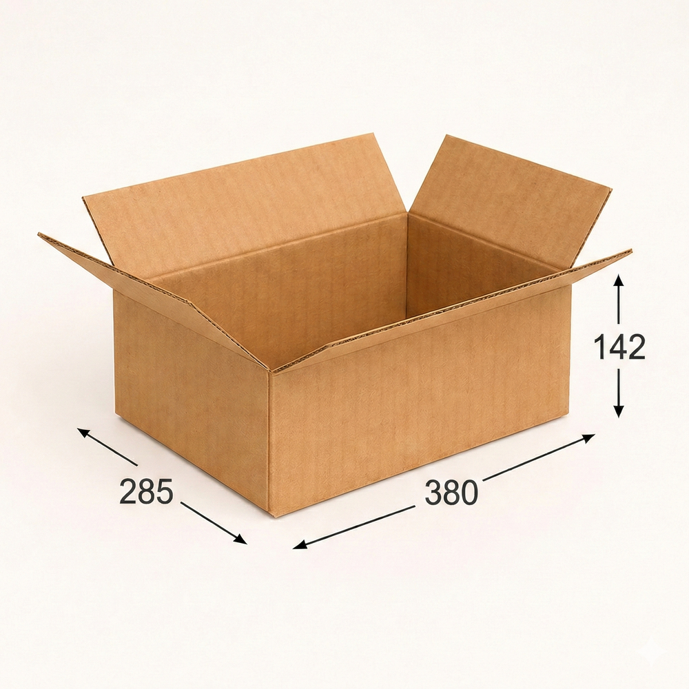 Коробка картонная 380x285x142 мм