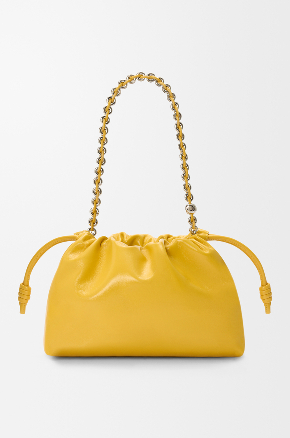 Loewe Сумка Flamenco среднего размера из лакированной кожи ягненка наппа, желтый