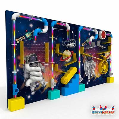 Интерактивная стена для детского сада «Космонавтики», 4×1,8×0,6 м