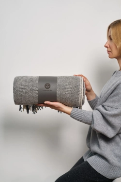 Плед Luxberry Woolen Серо-графитовый