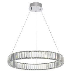 Citilux Чезаре CL338161 LED Люстра хрустальная с пультом Хром
