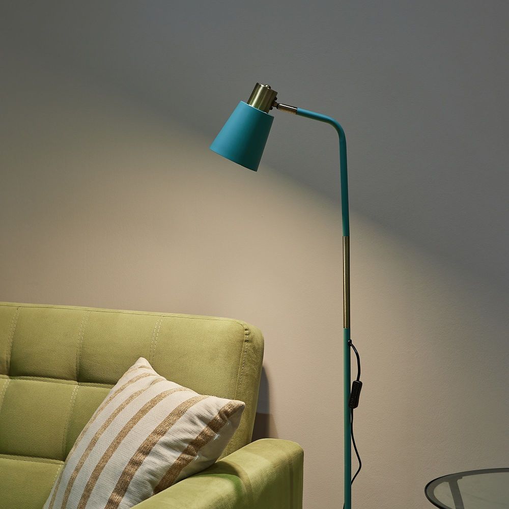 UML-T700 E27 GREEN Торшер напольный под лампу Е27. 40W. с регулировкой наклона. Механический выключатель. Зелёный. ТМ Uniel