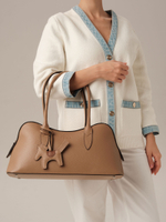 Замшевая сумка Jockey DBR 31168 коричневый капучино