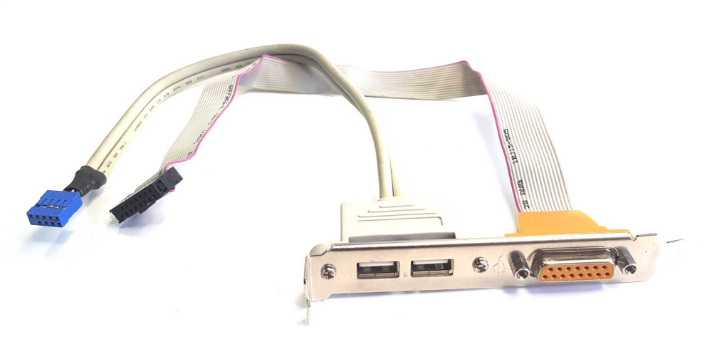 Планка вывода USB 2.0 2 порта + Gameport midi-port