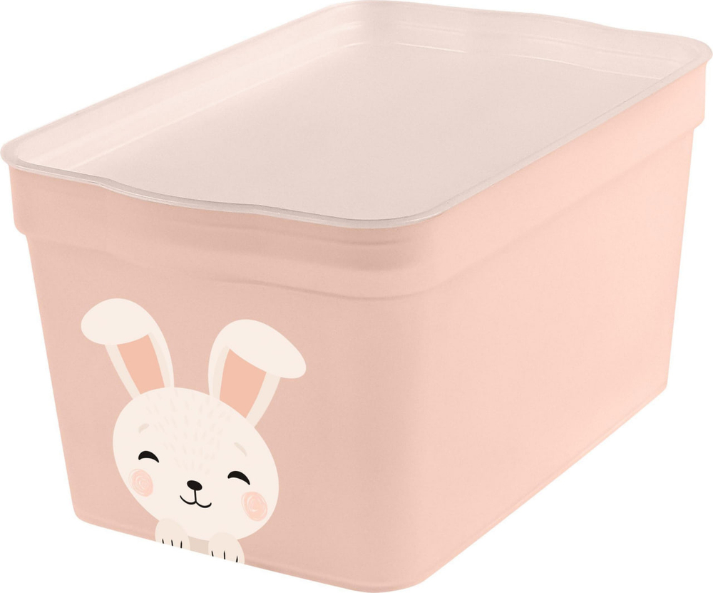 Ящик пластиковый для хранения KEEPLEX HAPPY с крышкой 7,5 л 320*211*141 мм RABBIT