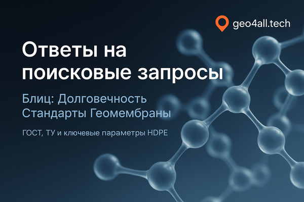 Ответы на поисковые запросы: геомембрана по ГОСТу и ТУ - в чём разница и как оценить долговечность