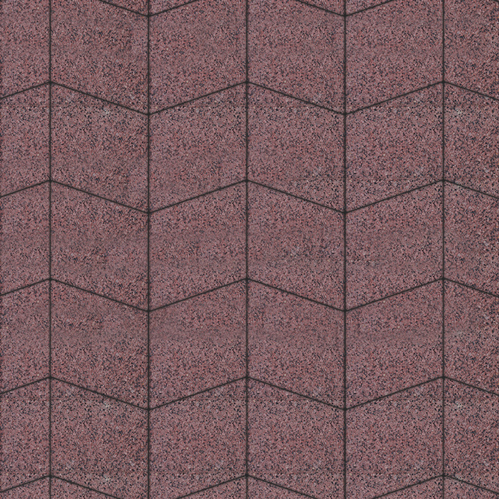 Тротуарная плитка РОМБ - Гранит+ Красный с черным