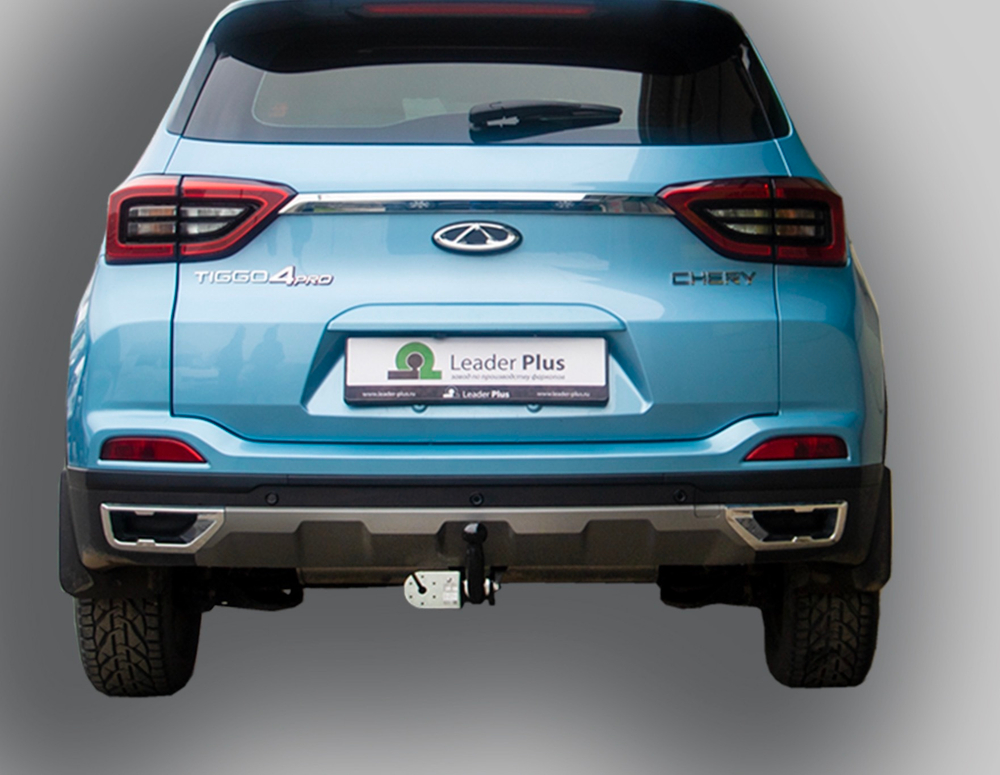 Фаркоп Лидер-плюс для Chery Tiggo 4 Pro (T19FL) 2022-. Требуется подрезка бампера. Нагрузки: 1200/75 кг,(без электрики в комплекте) - C109-A