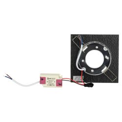 Встраиваемый светильник со светодиодной подсветкой ЭРА DK LD50 WH/BK GX53 белый черный | Встраиваемые LED светильники