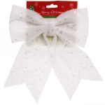 Бант на ёлку «Белоснежка» 21*22 см, Белый