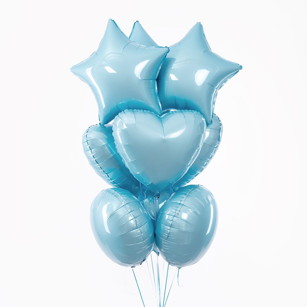 F Шар Звезда 18''/46 см, Светло голубой макарунс (БГ-15)  Изображение3
