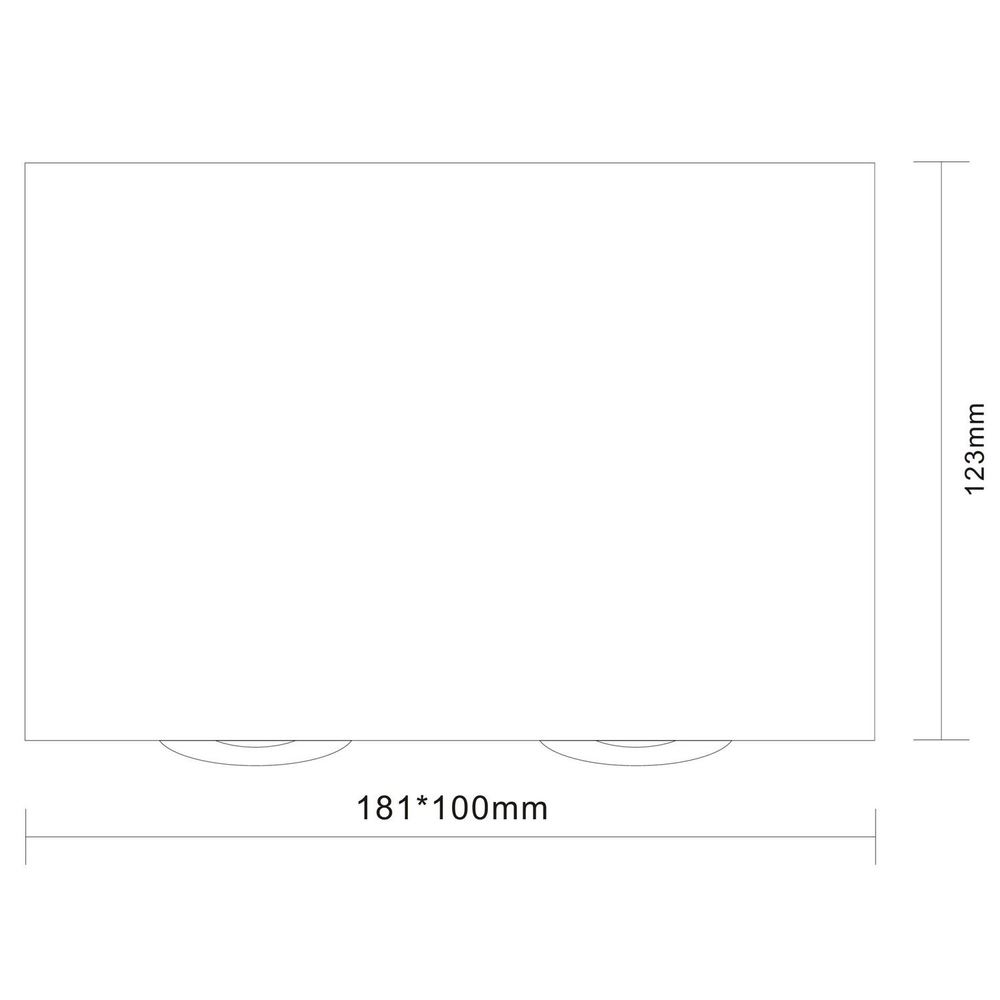 ST109.407.02 Светильник потолочный Черный GU10 2*50W  L181xW100xH123 220V Без ламп