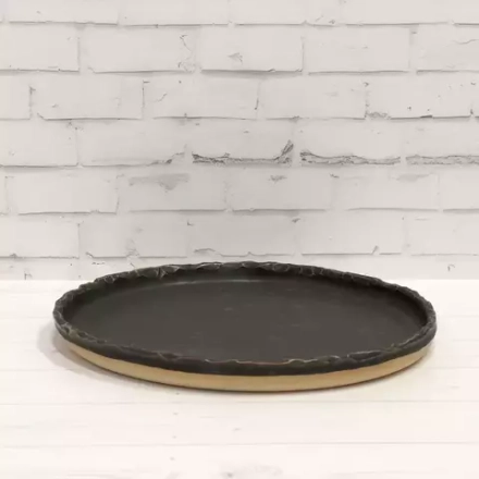 Тарелка черная керамическая Black Velvet д 280 мм 003008