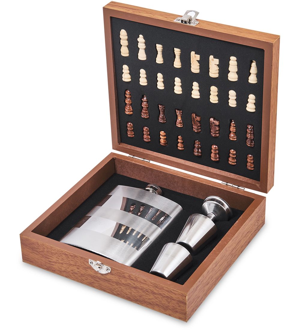 GT-79 Подарочный н-р фляжка с шахматами 250 мл