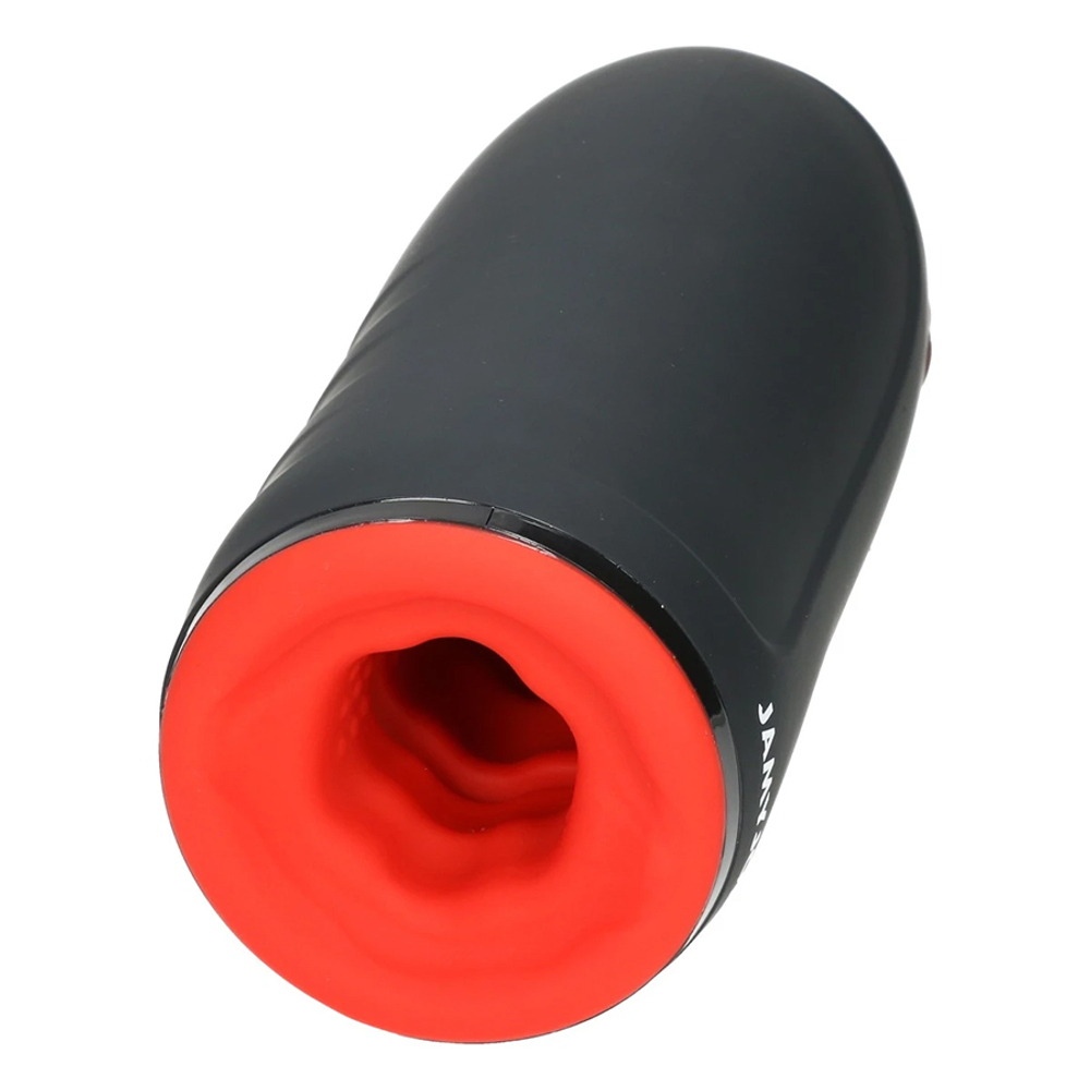 Автоматический вибромастурбатор 13,5см с эффектом нагрева и маятниковыми движениями JamyJob Heat Swing-R & Vibration Masturbator