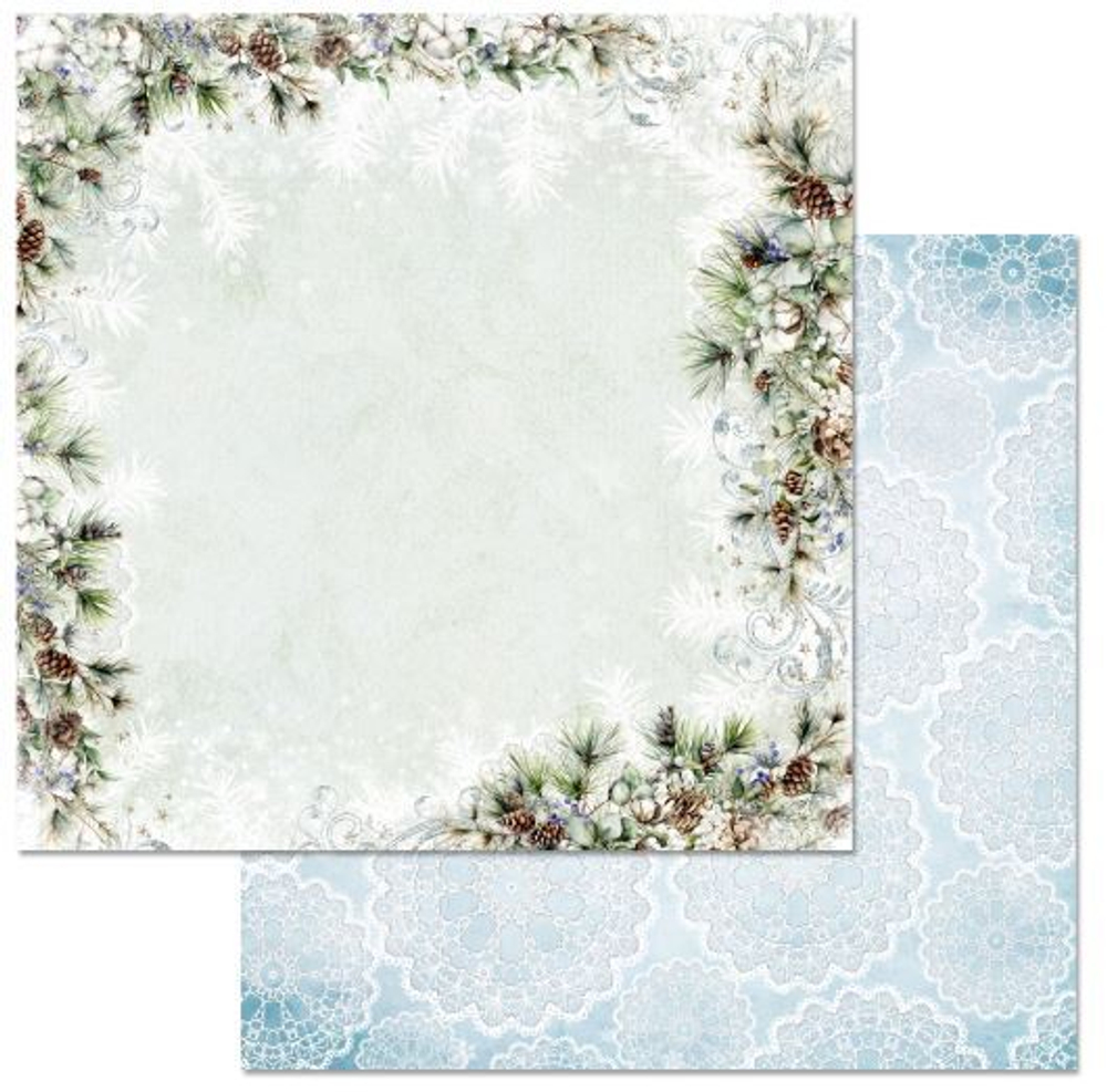 Бумага "Снежные сказки. Зелень в снегу" (ScrapMania)