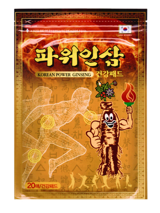 Пластырь для тела с экстрактом женьшеня Korean Power Ginseng Pad 20 шт