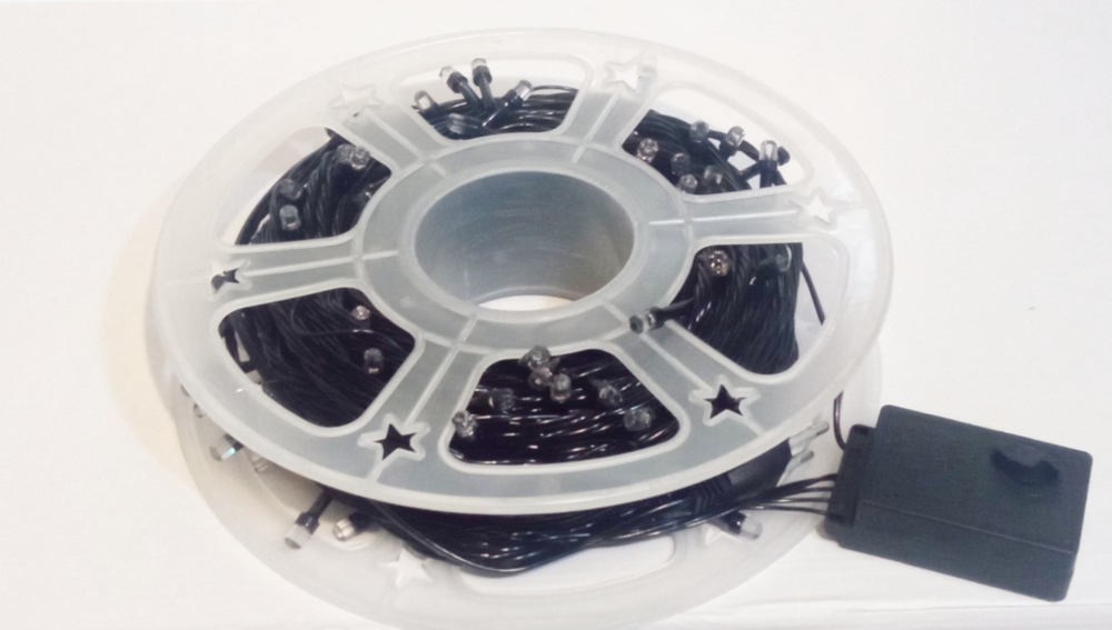 Гирлянда уличная LED50М "Кристаллы" Цветные (катушка)