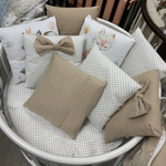 Комплект в кроватку 18 предметов "Охотники" бежевый, сатин