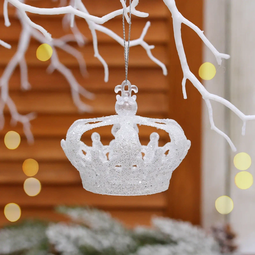 Подвеска «Корона» 8*5 см, Белый
